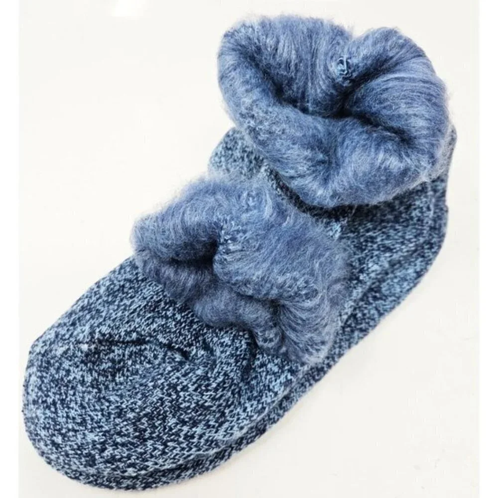 Women Merino Lamb Wool Socks, FUR LINED Very Warm Boots Marled Socks 3-Pairs NEW - Picture 4 of 5